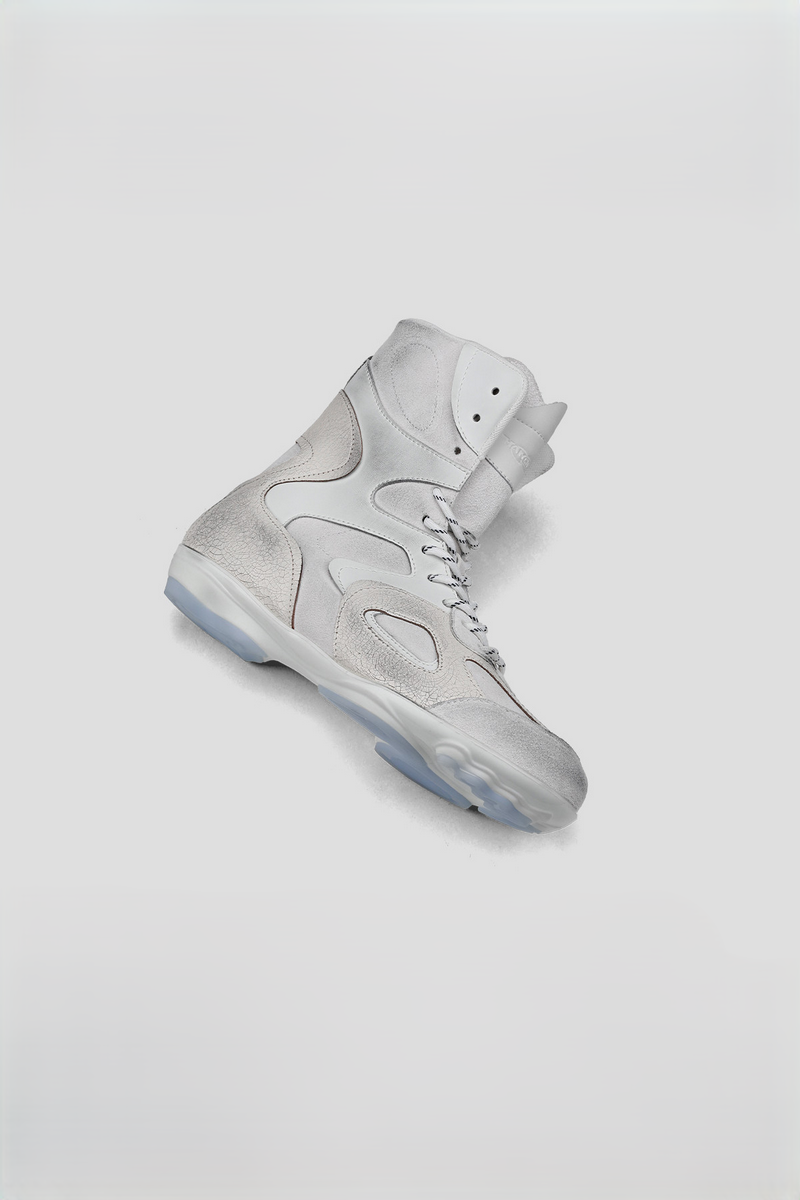 Distressed High Top Boxing Boots