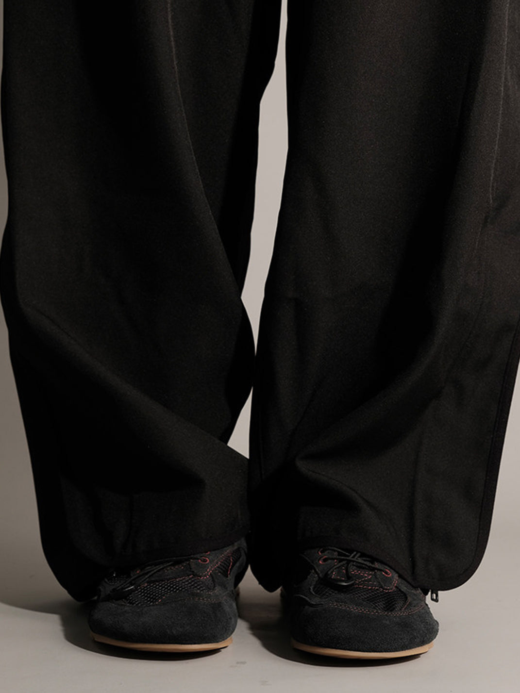 Paneled Nubuck Low-Profile Trainers
