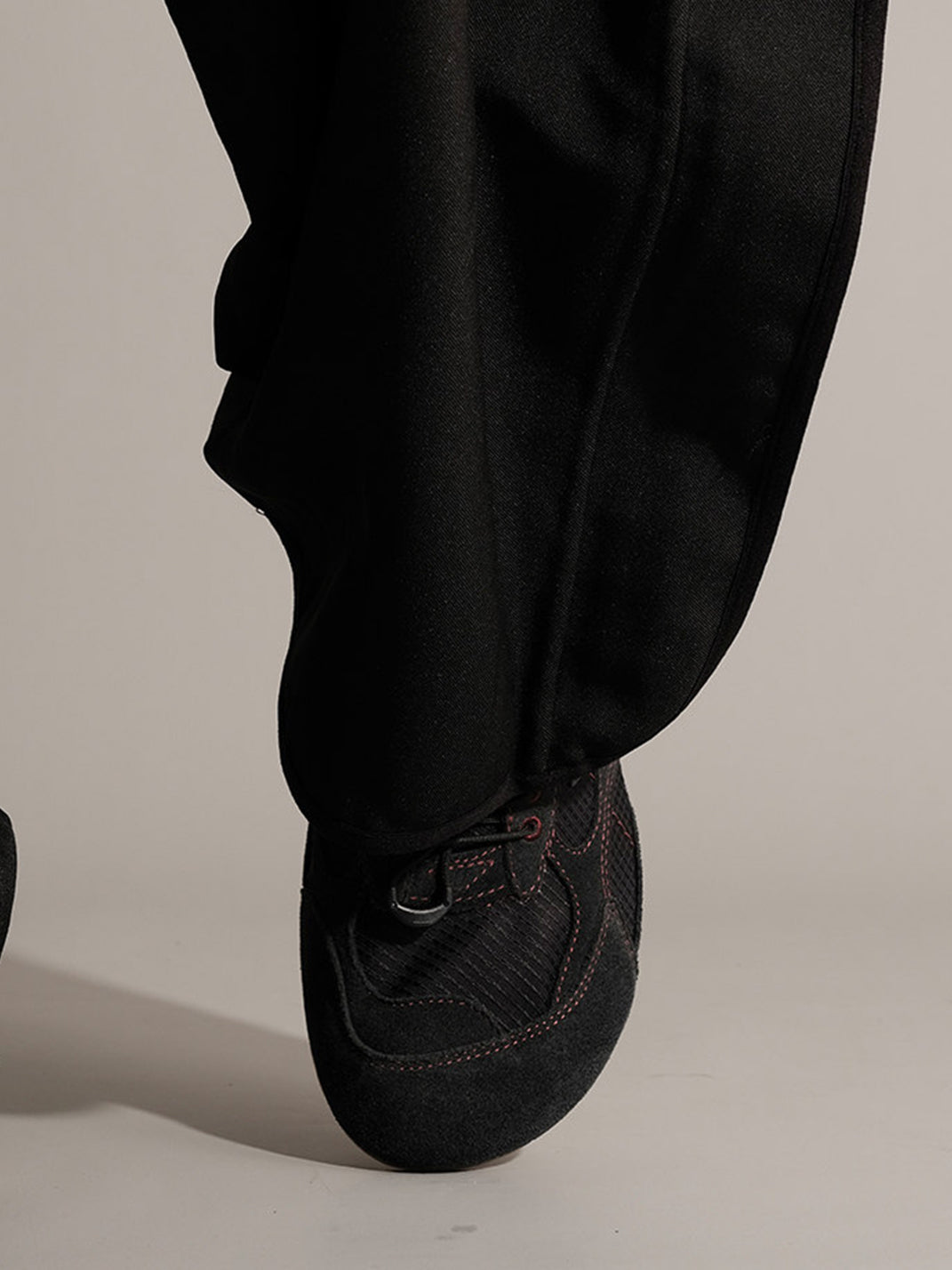 Paneled Nubuck Low-Profile Trainers