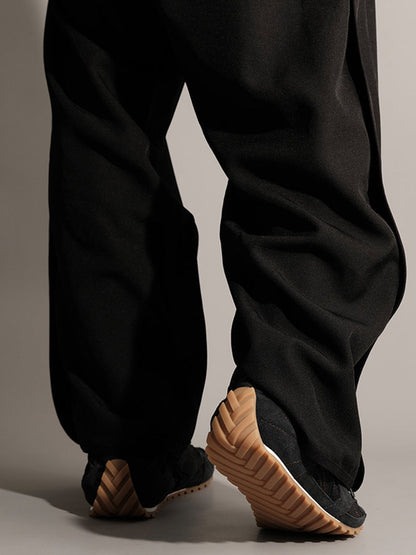 Paneled Nubuck Low-Profile Trainers