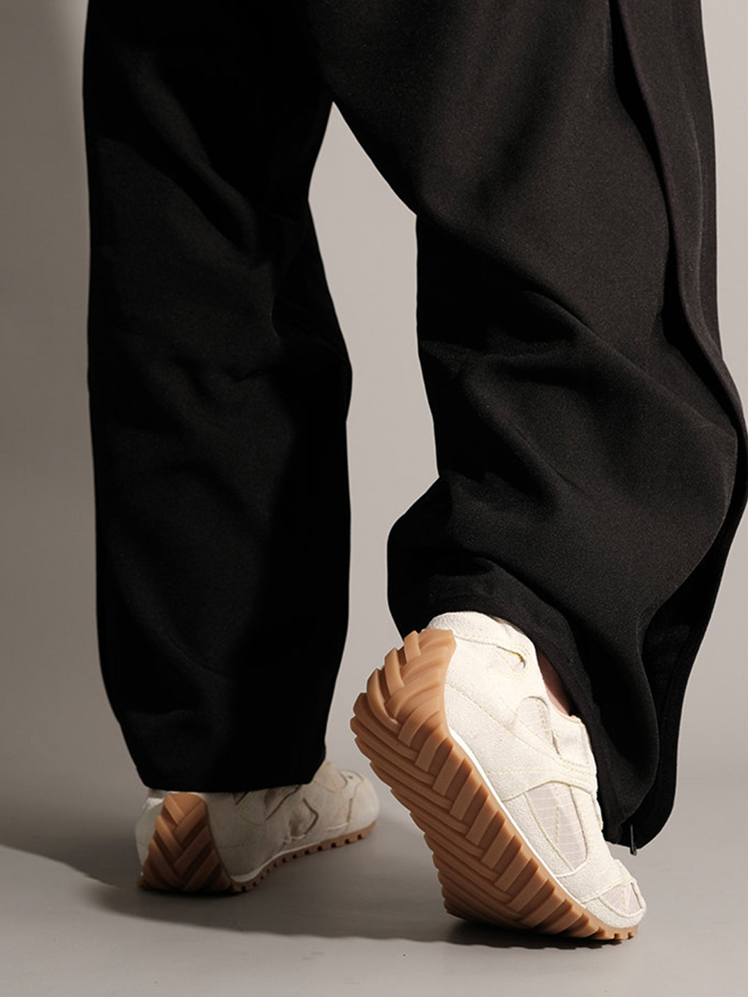 Paneled Nubuck Low-Profile Trainers