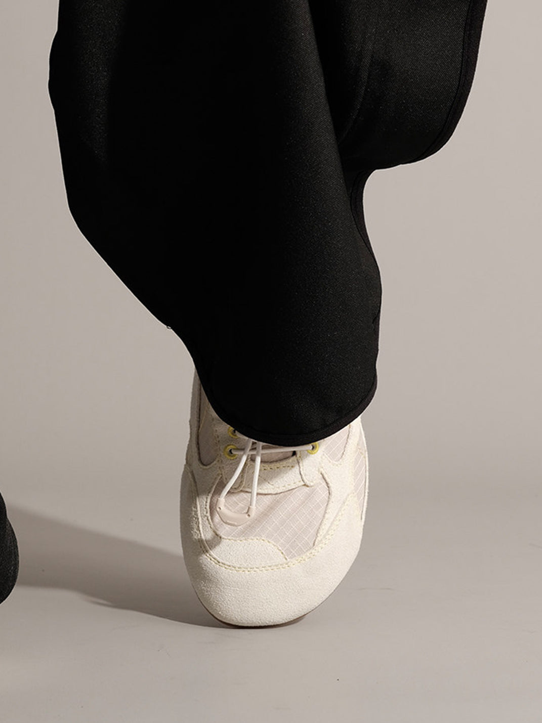 Paneled Nubuck Low-Profile Trainers