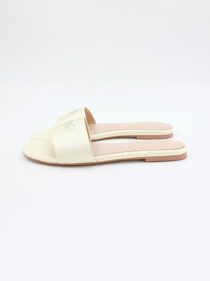 Rhinestone Bow Pastel Slide Sandals