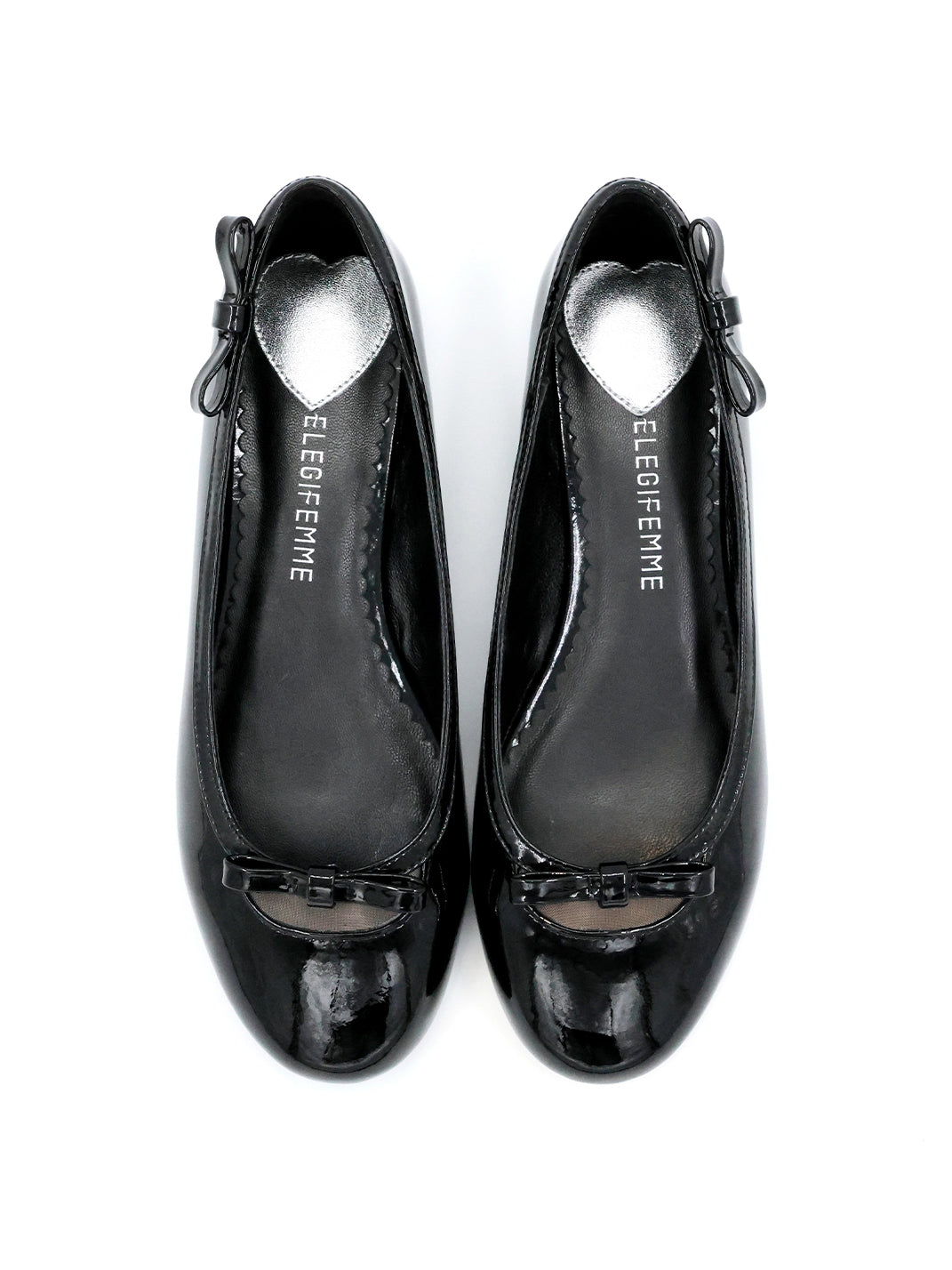 Heart-Back Patent Ballet Flats