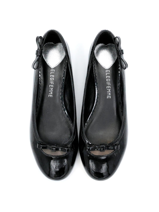 Heart-Back Patent Ballet Flats