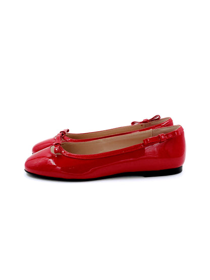 Heart-Back Patent Ballet Flats