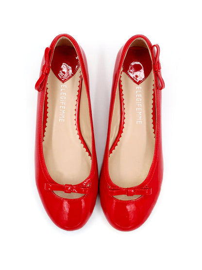 Heart-Back Patent Ballet Flats