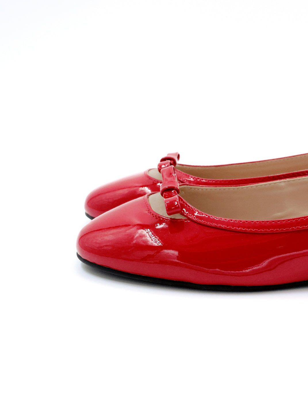 Heart-Back Patent Ballet Flats