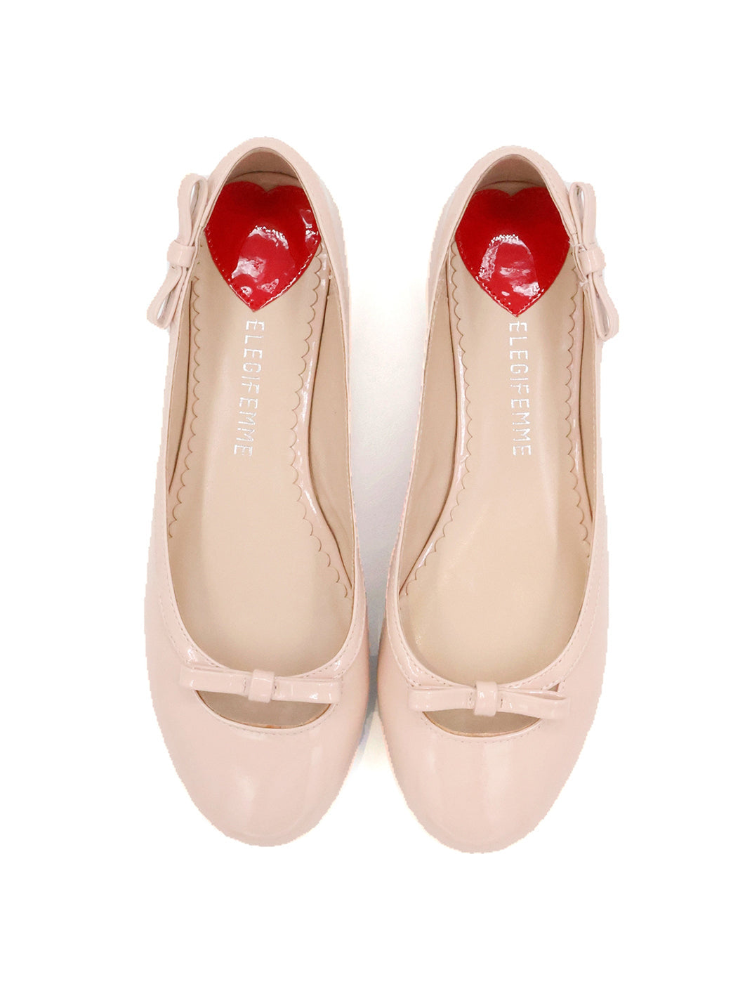 Heart-Back Patent Ballet Flats