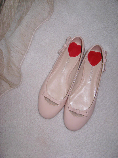Heart-Back Patent Ballet Flats