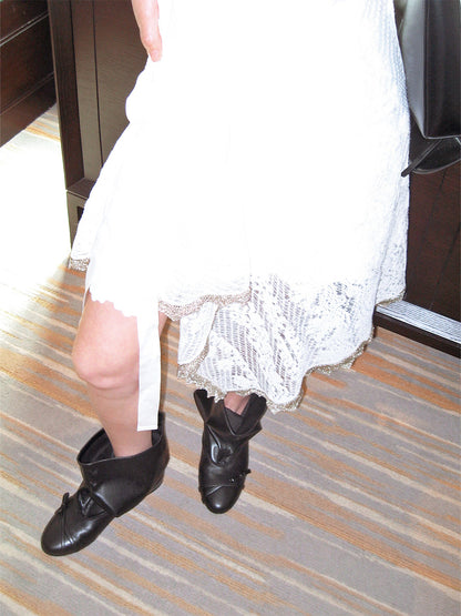 Pleated Foldover Mid-Calf Boots