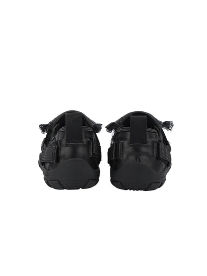 Lace-Panel Rivet Sport Sandals