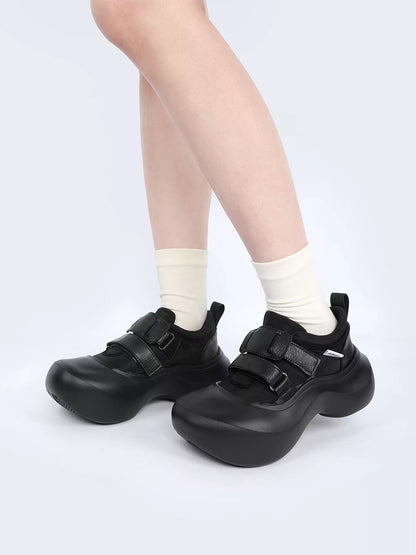 Triple-Strap Sculpted Platform Shoes