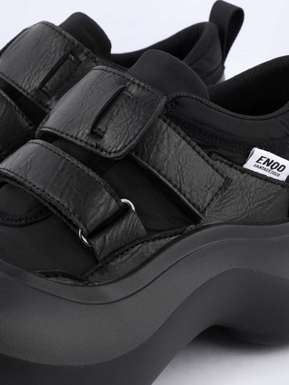 Triple-Strap Sculpted Platform Shoes