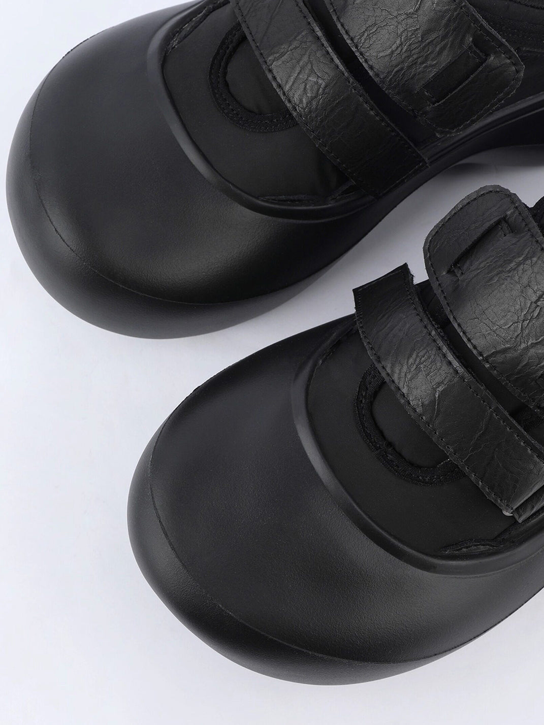 Triple-Strap Sculpted Platform Shoes