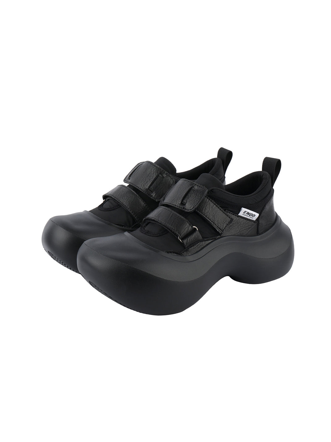 Triple-Strap Sculpted Platform Shoes