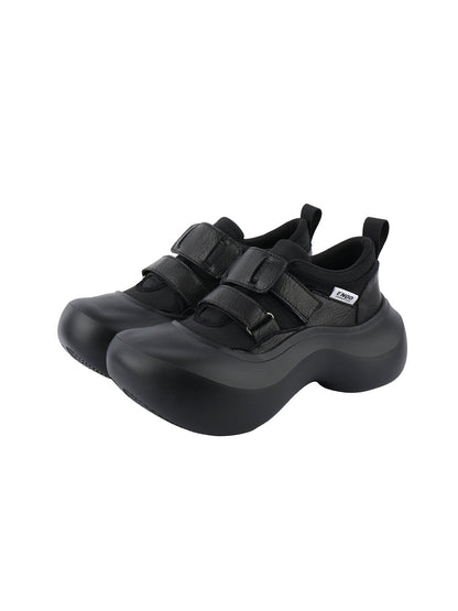 Triple-Strap Sculpted Platform Shoes
