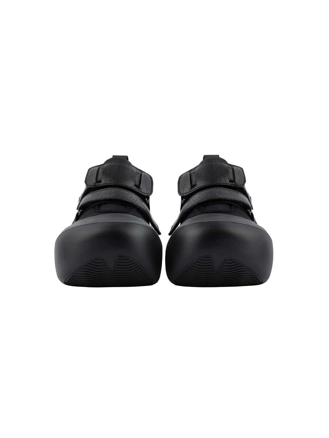 Triple-Strap Sculpted Platform Shoes