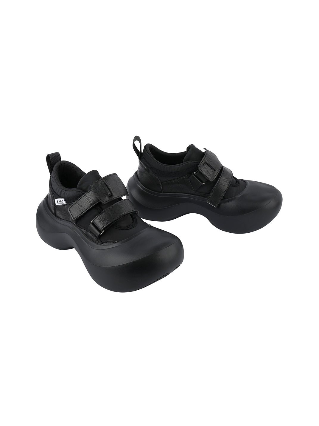 Triple-Strap Sculpted Platform Shoes