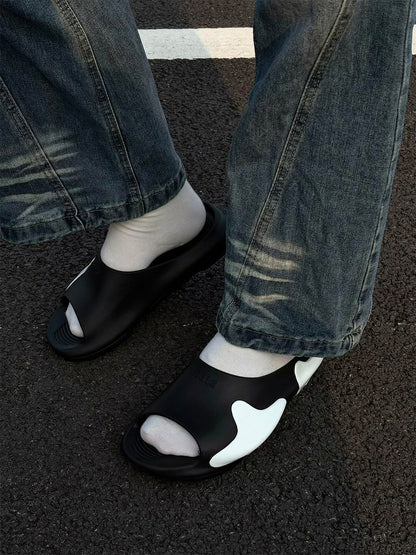 Sculpted Cloud Colorblock Slide Sandals