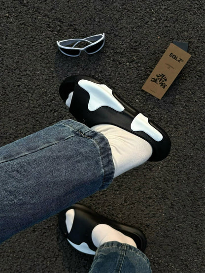 Sculpted Cloud Colorblock Slide Sandals