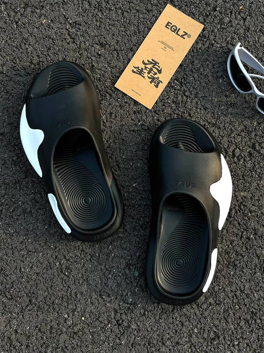 Sculpted Cloud Colorblock Slide Sandals