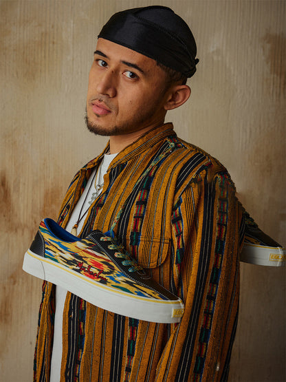 Adras Abstract-Print Canvas Skate Shoes