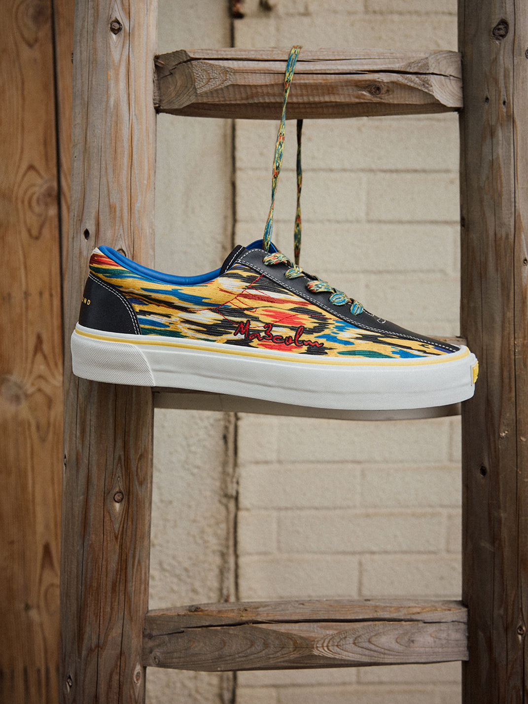 Adras Abstract-Print Canvas Skate Shoes