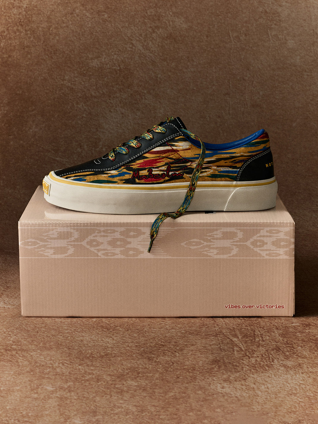 Adras Abstract-Print Canvas Skate Shoes