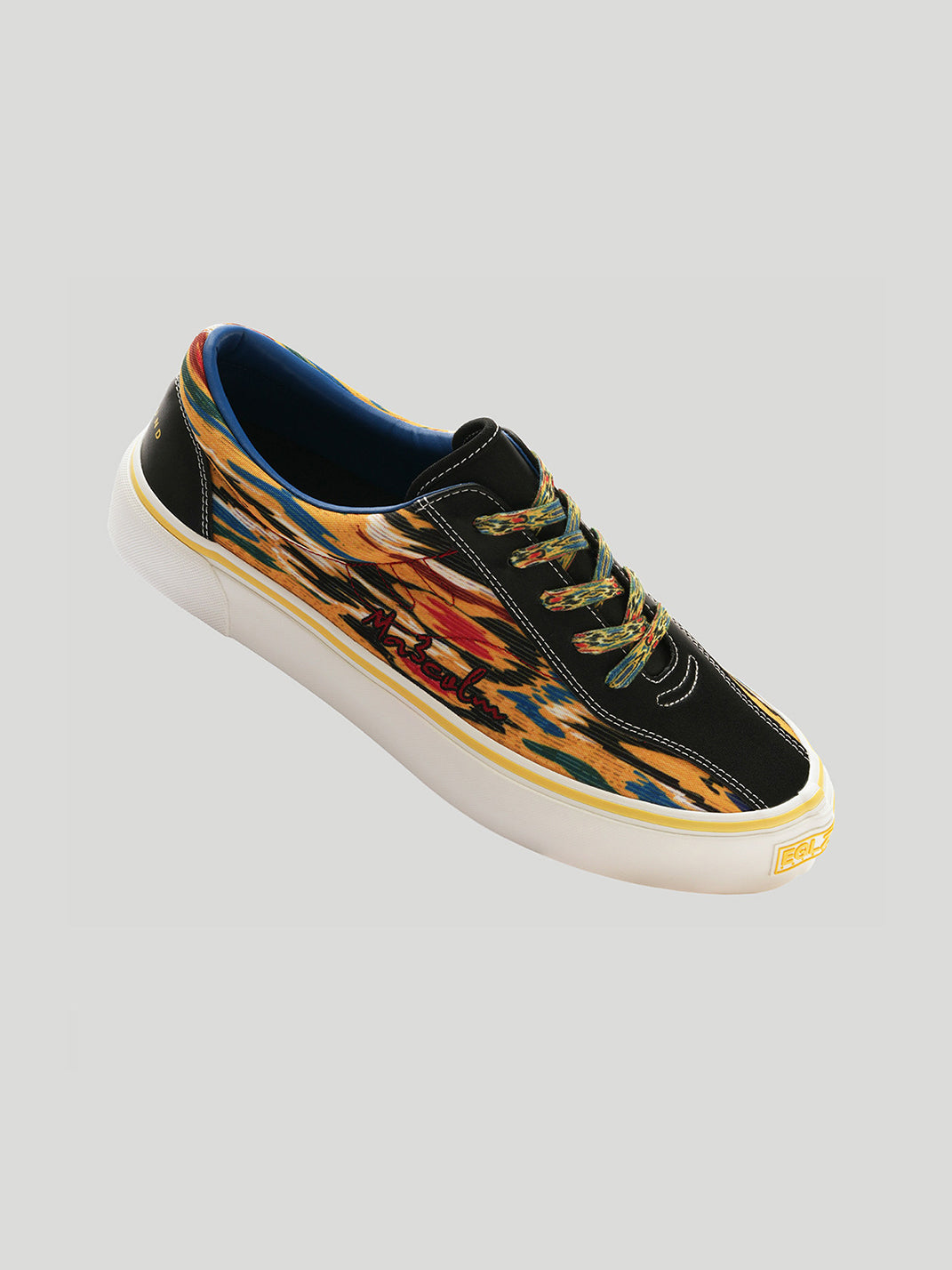 Adras Abstract-Print Canvas Skate Shoes