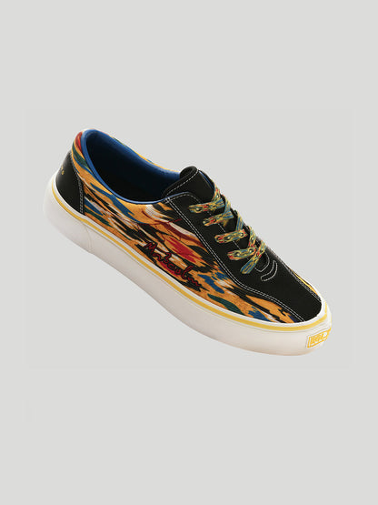 Adras Abstract-Print Canvas Skate Shoes