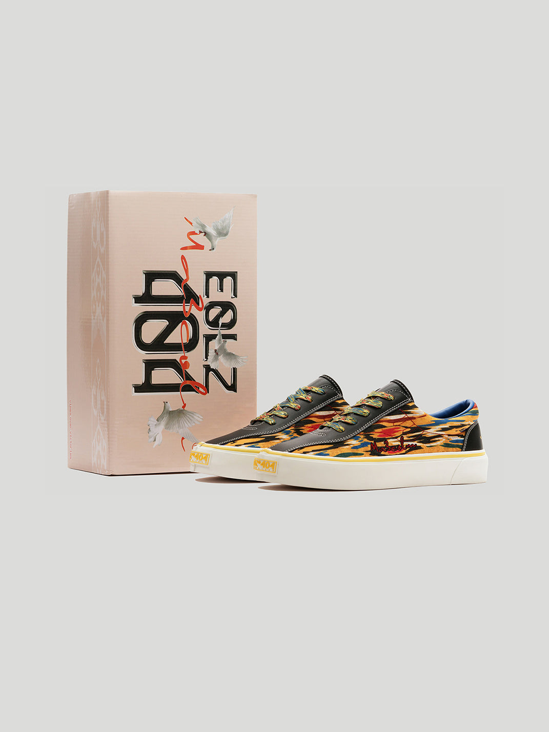 Adras Abstract-Print Canvas Skate Shoes
