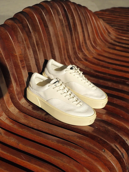 FAULT22 Neutral Platform Canvas Trainers