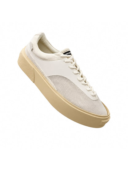 FAULT22 Neutral Platform Canvas Trainers
