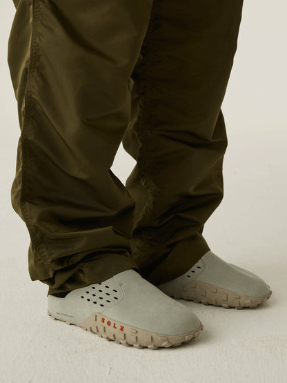 Perforated Wide-Fit Suede Support Mules