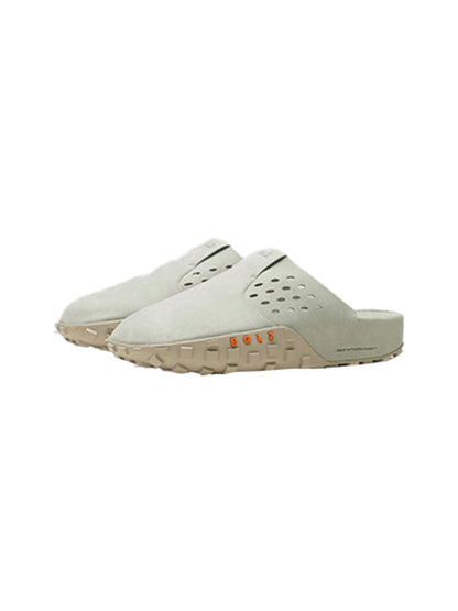 Perforated Wide-Fit Suede Support Mules
