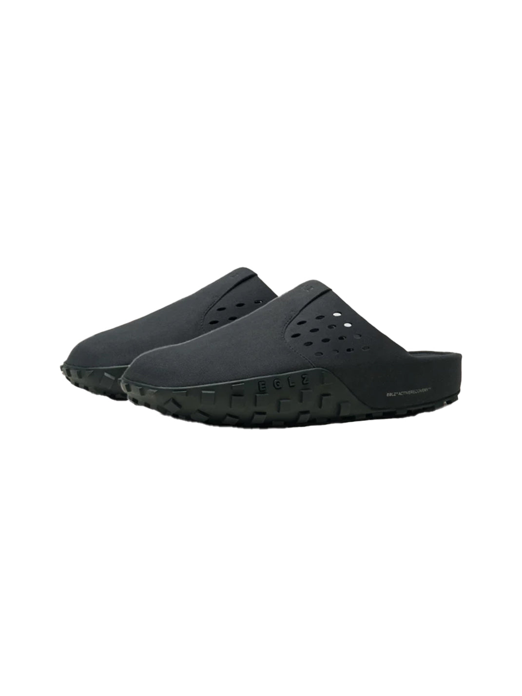 Perforated Wide-Fit Suede Support Mules