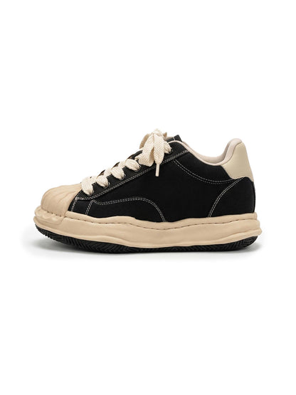 Distressed 7CM Platform Court Sneakers