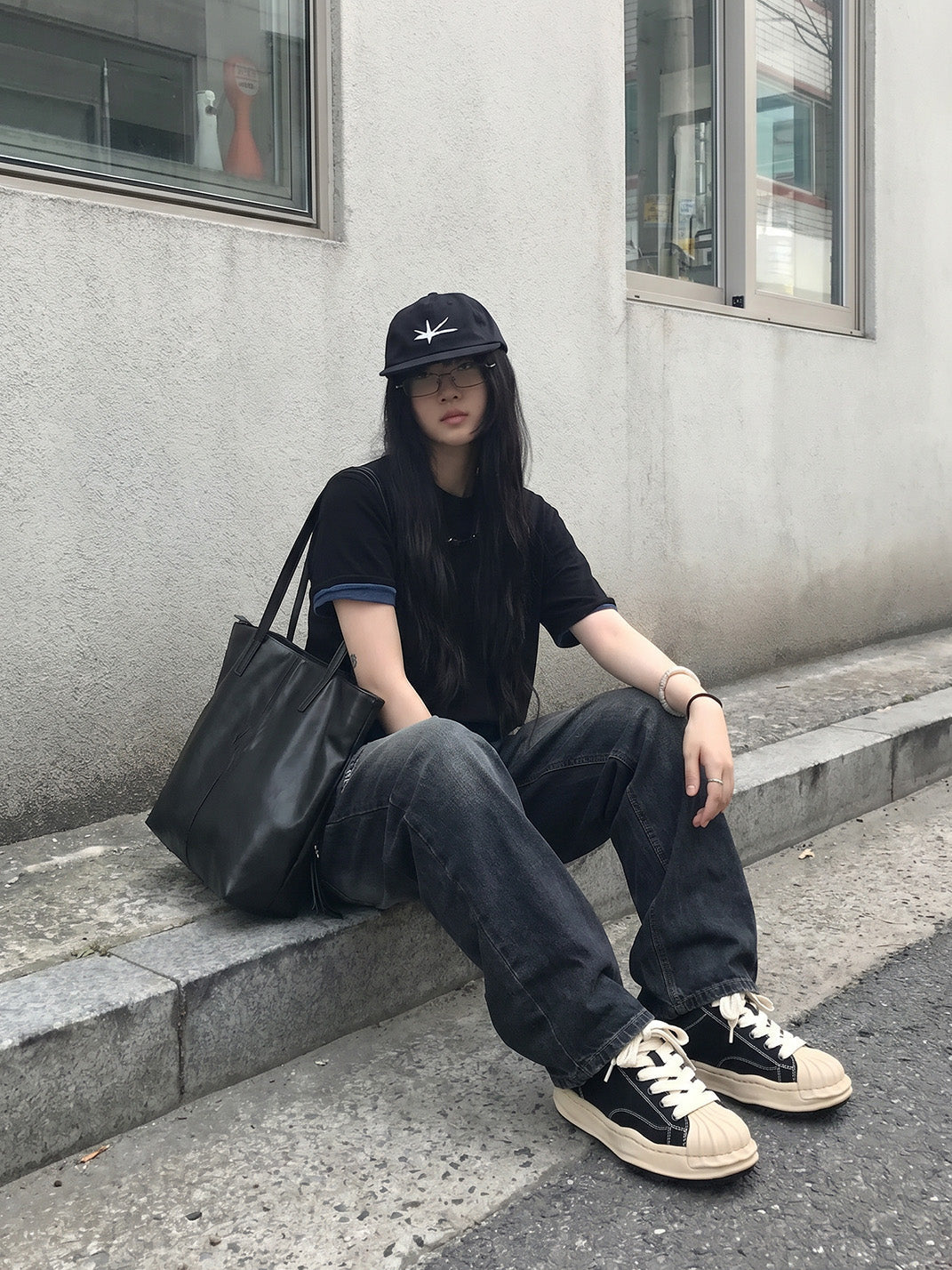 Distressed 7CM Platform Court Sneakers