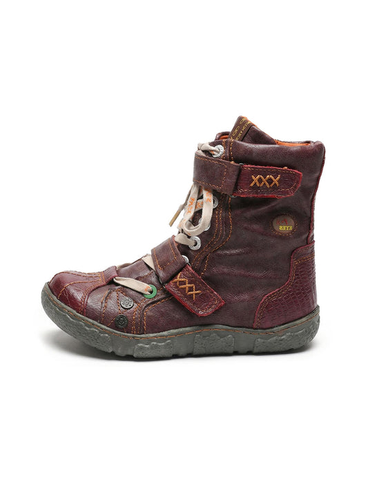 Fleece-Lined Hand-Stitched Mid-Calf Boots