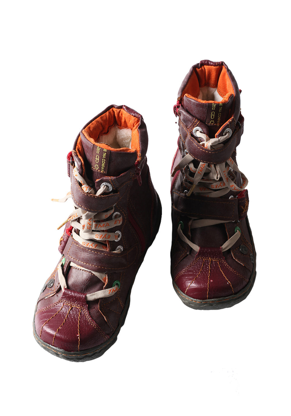 Fleece-Lined Hand-Stitched Mid-Calf Boots