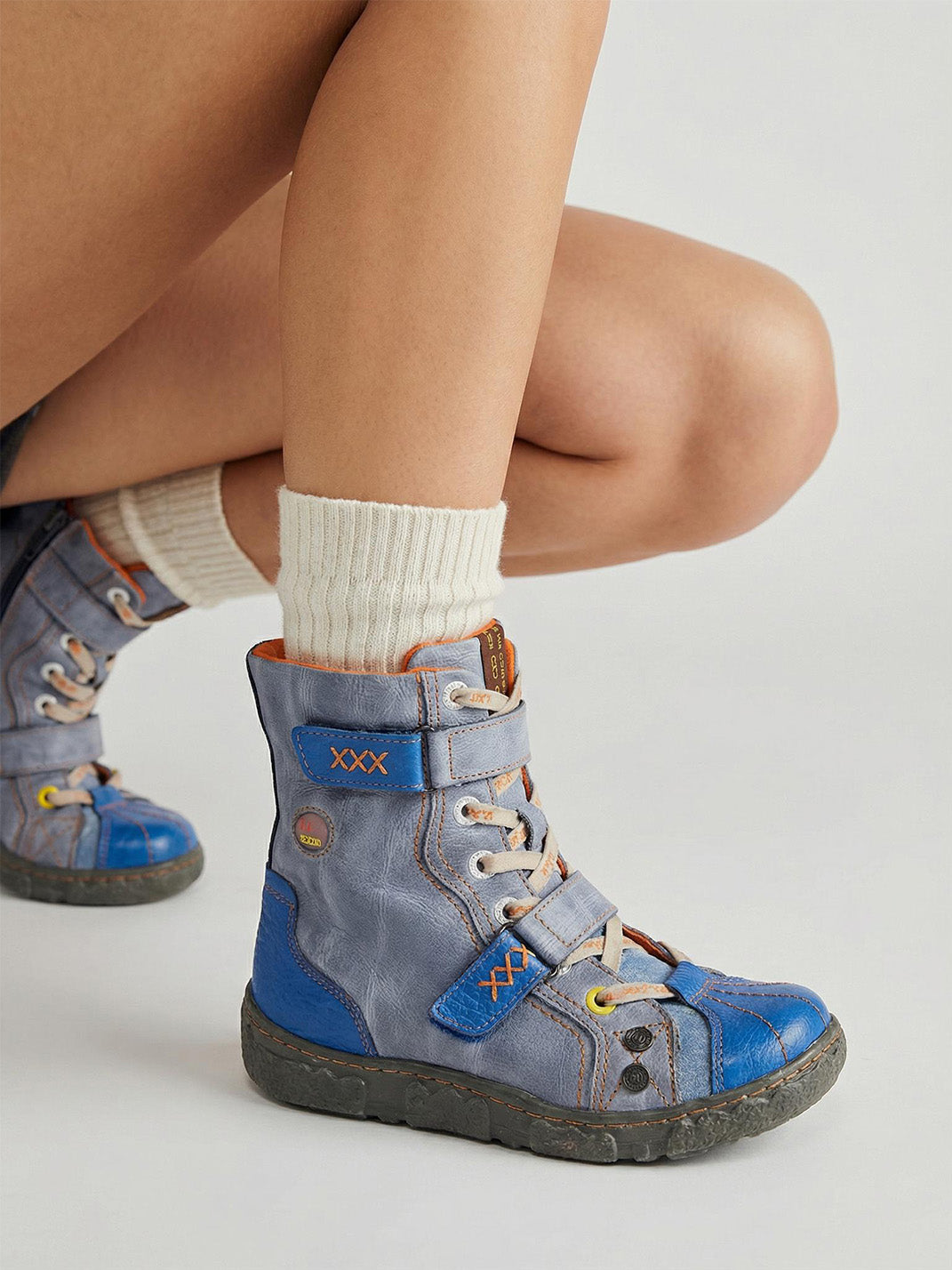 Fleece-Lined Hand-Stitched Mid-Calf Boots