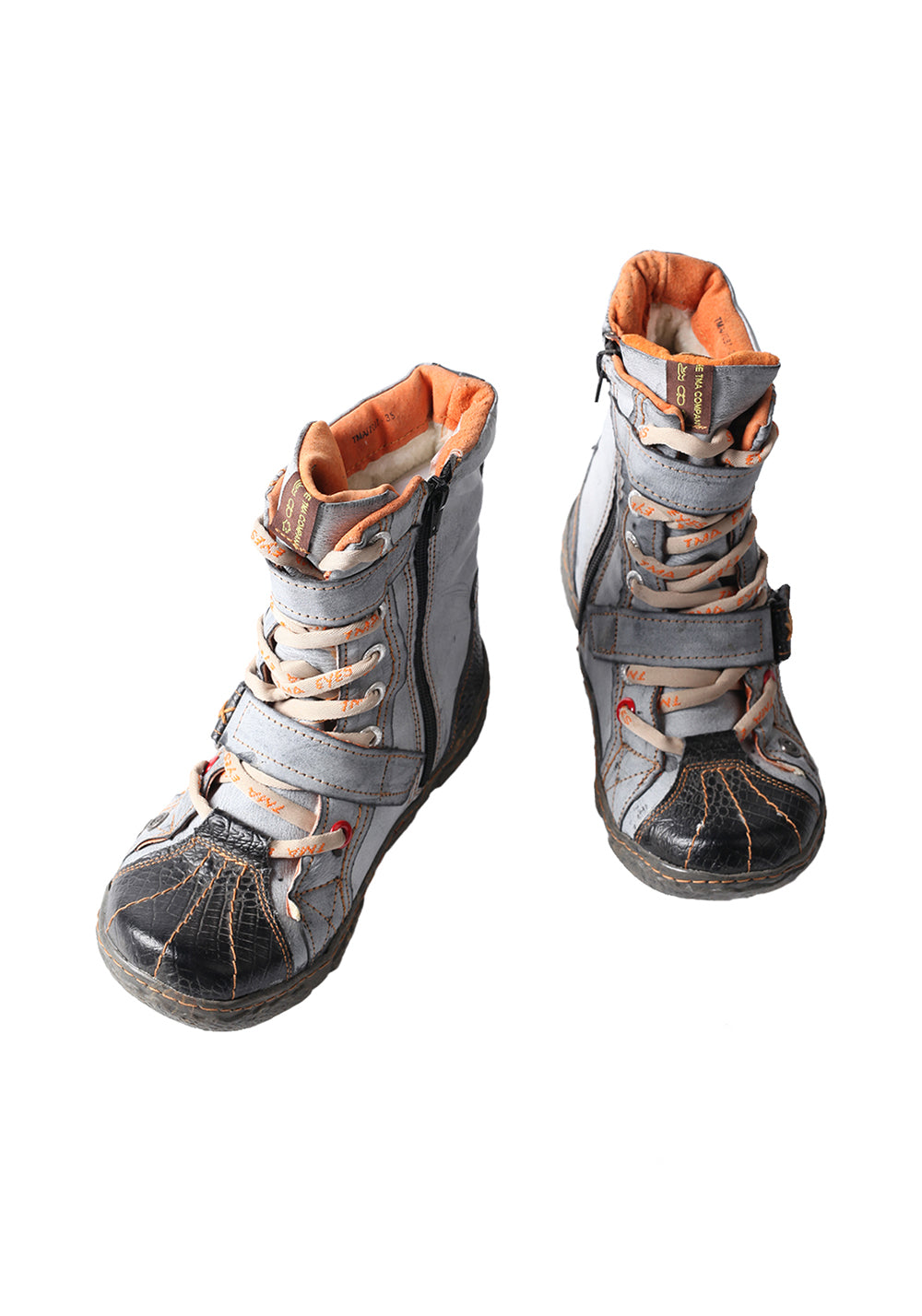 Fleece-Lined Hand-Stitched Mid-Calf Boots