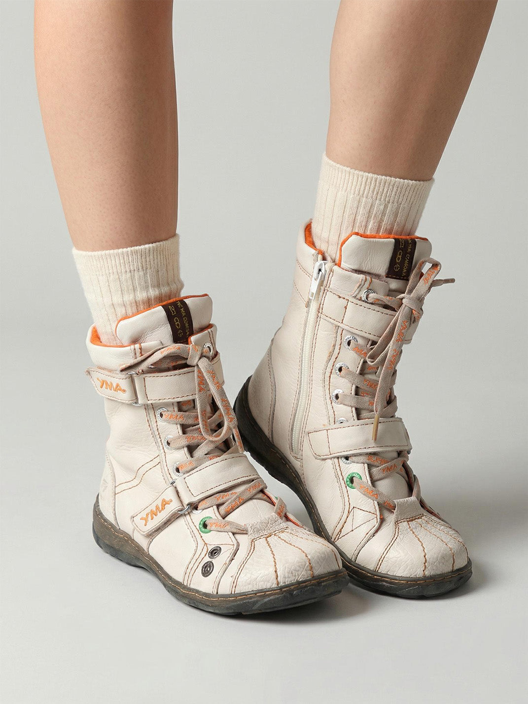 Fleece-Lined Hand-Stitched Mid-Calf Boots