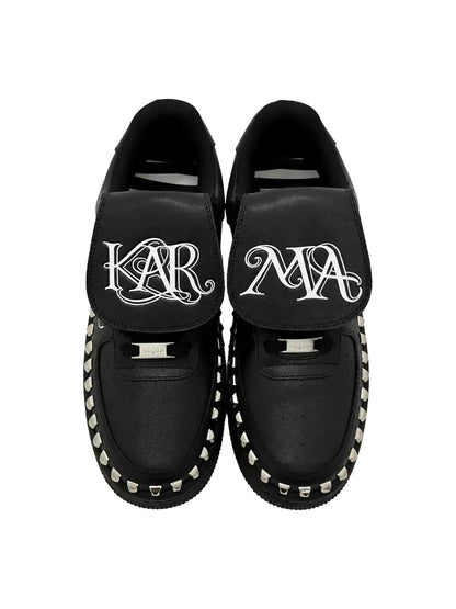 Foldover-Tongue Leather Chunky Low-Top Sneakers