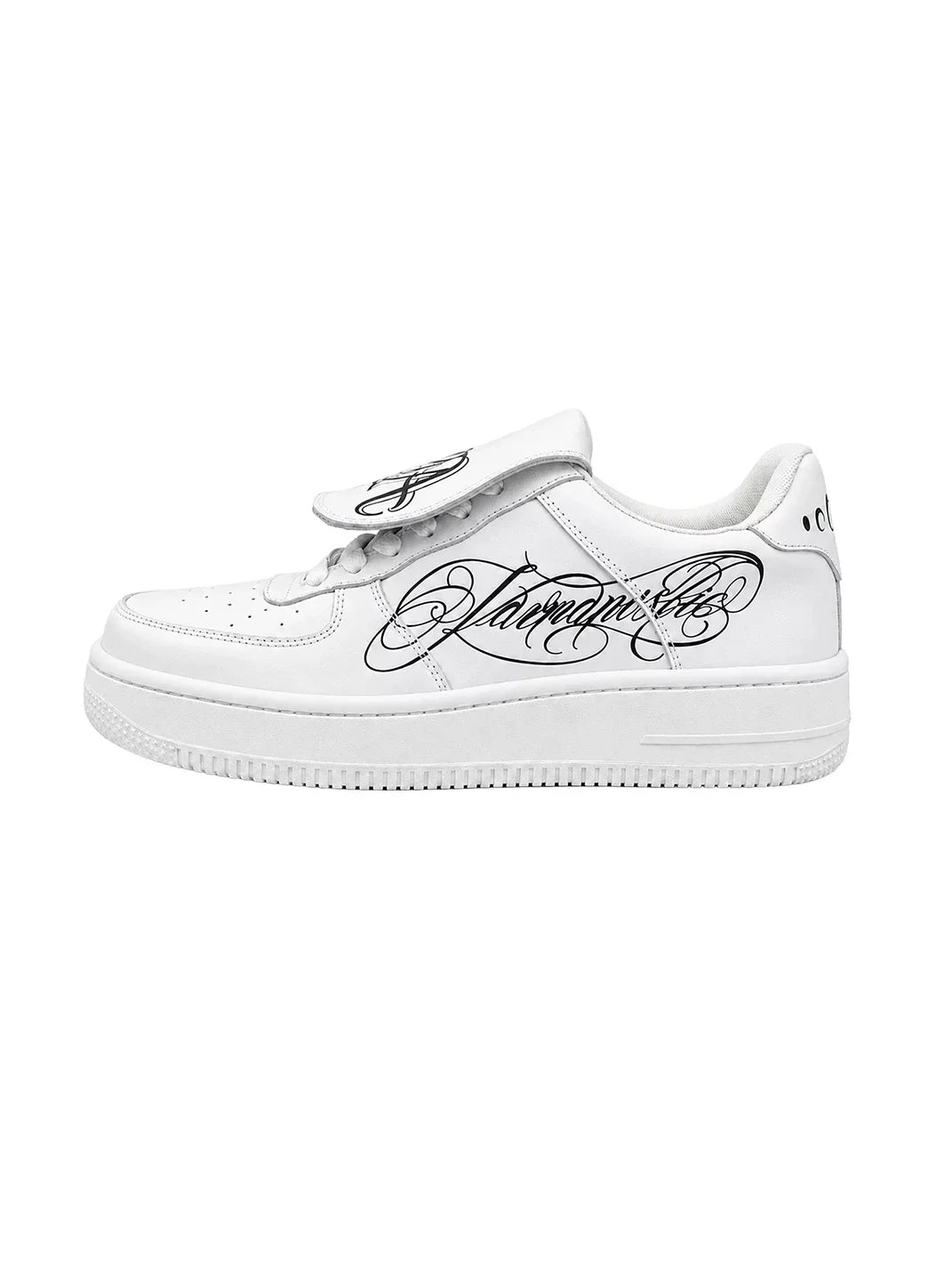 Foldover-Tongue Leather Chunky Low-Top Sneakers