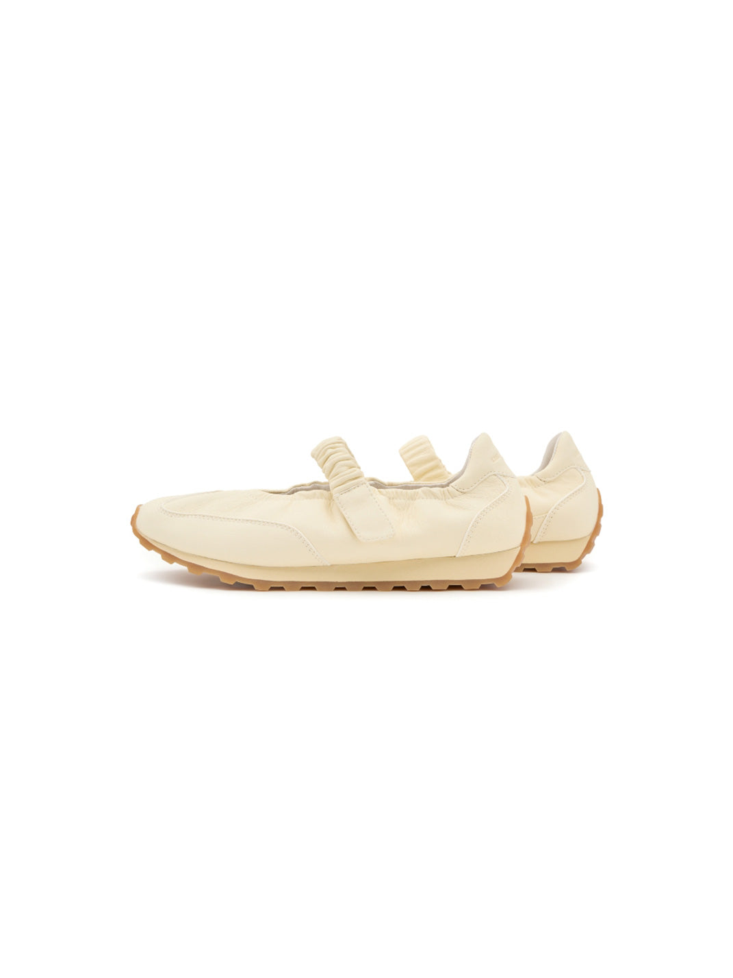 Pearl-Strap Leather Ballet Mary Janes