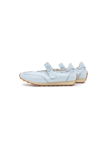 Pearl-Strap Leather Ballet Mary Janes