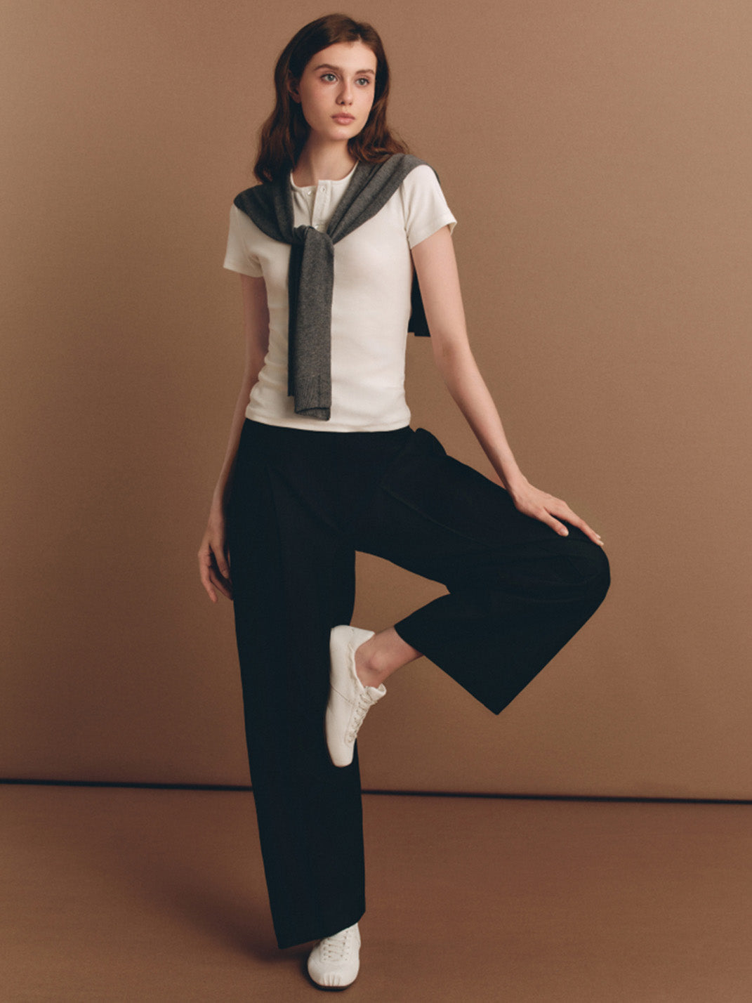 Ribbon-Laced Low-Profile Retro Trainers