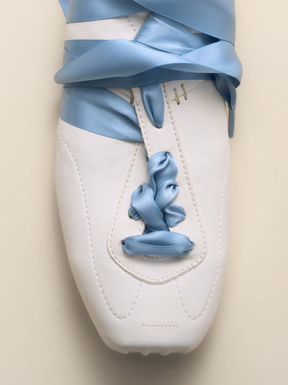 Ribbon-Laced Low-Profile Retro Trainers